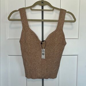 Express Women's Tan Knit Top